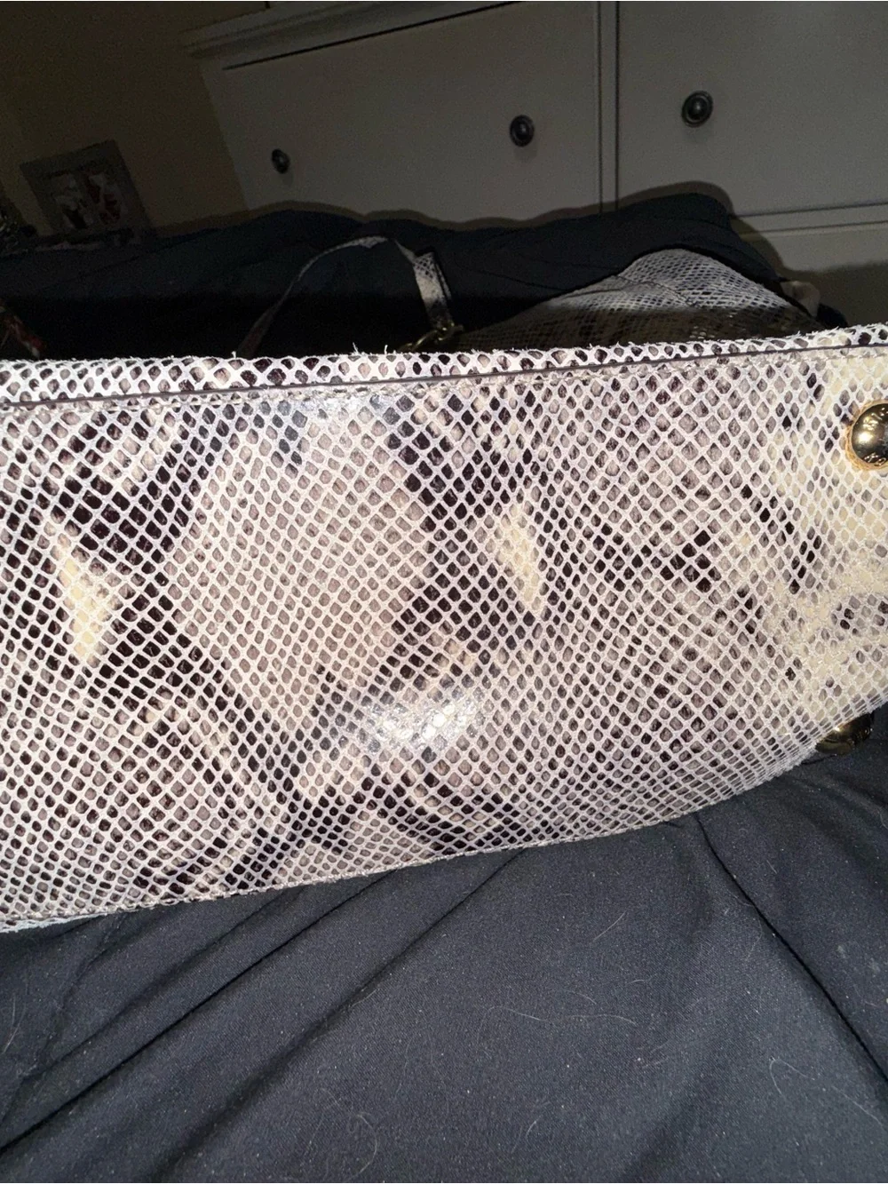 Michael Kors Snake-Print Tote Bag with Chain Handles - Neutral Tones